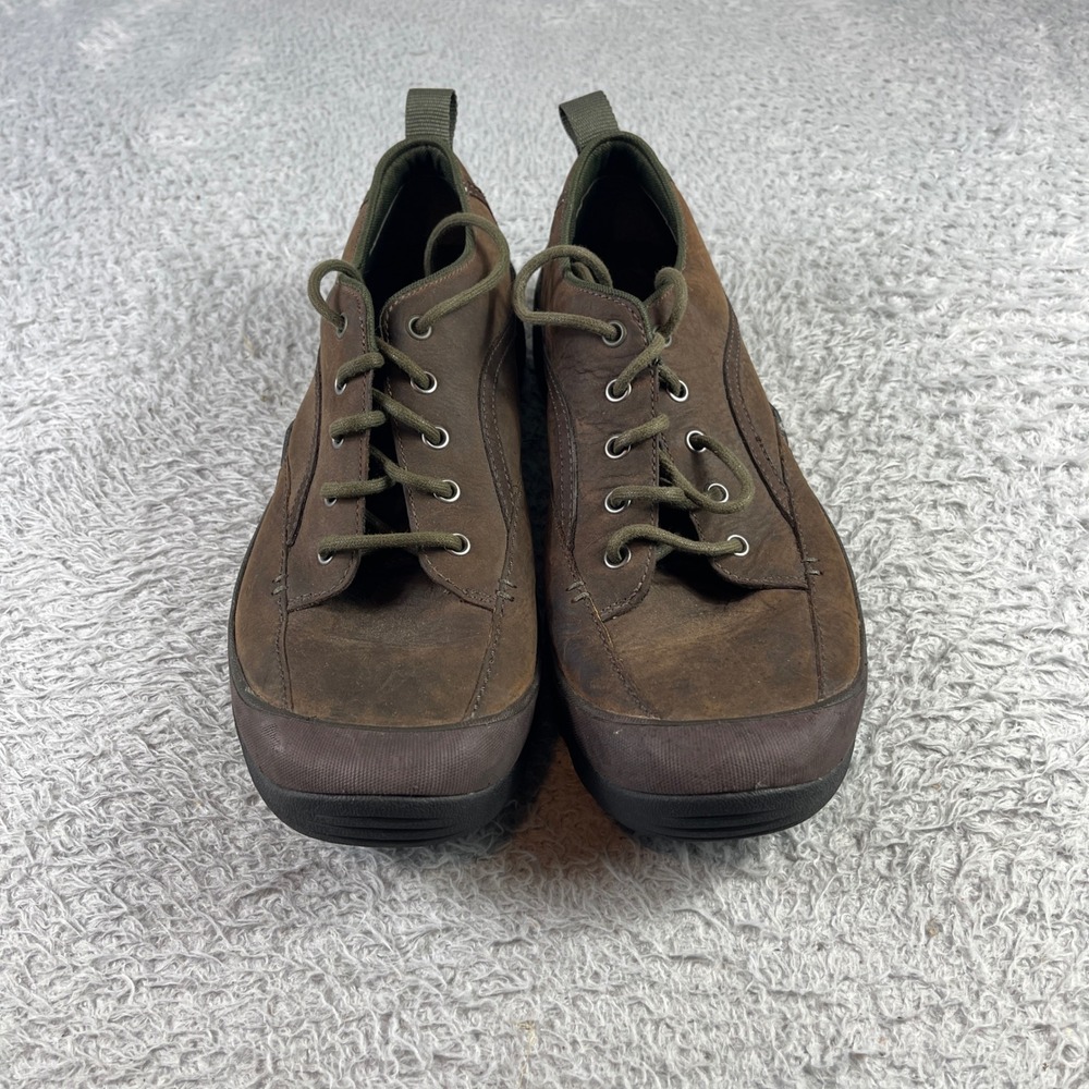 Merrell Loess Cocoa Mens 12 Brown Leather Low Top Hiking Casual Shoes J15391